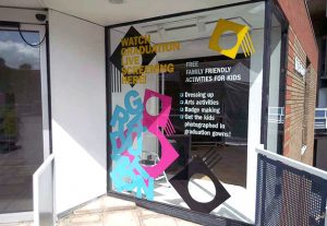 window graphics, manifestation frosted vinyl,Safety Window Film, large format print